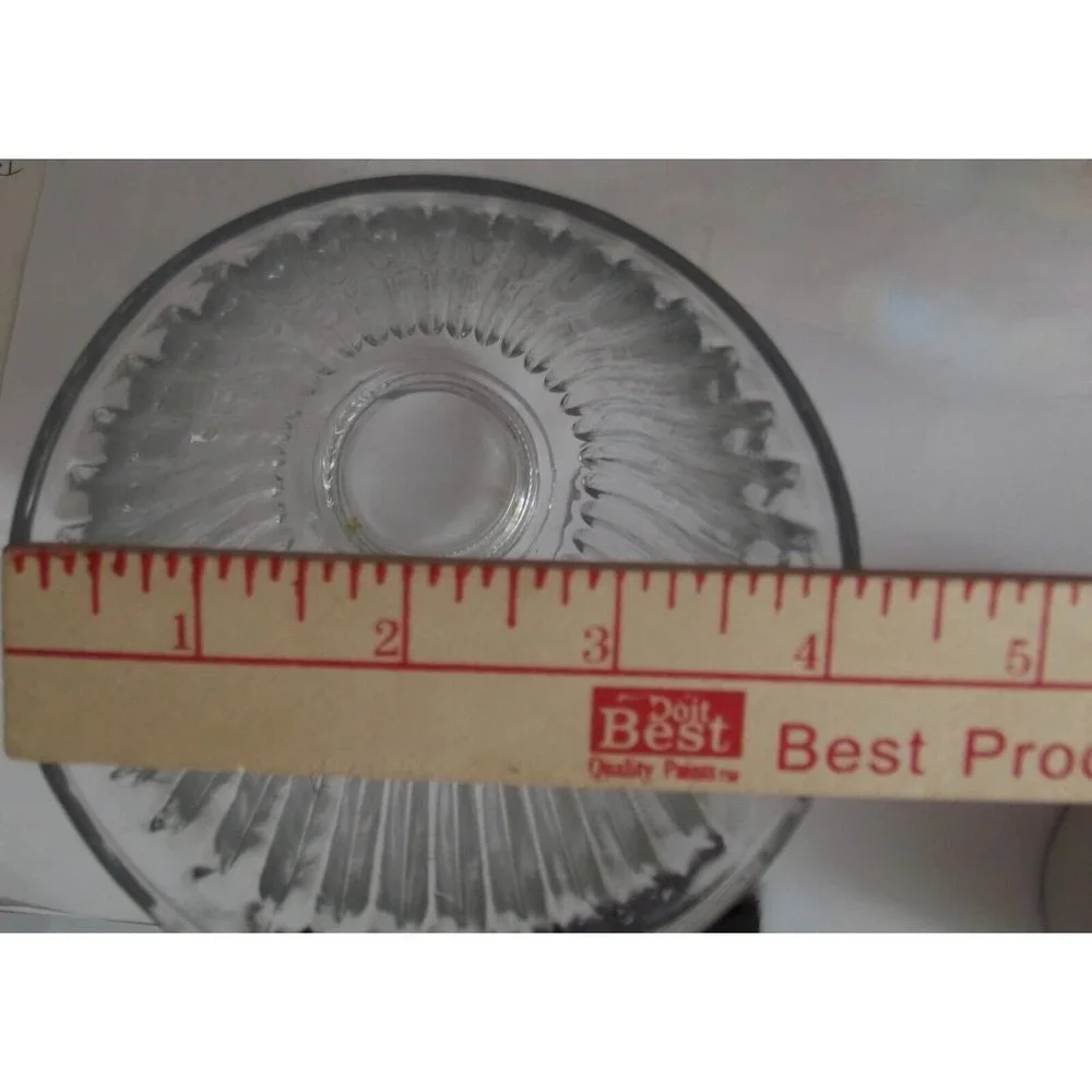 1 Clear Ribbed Glass Globe Light Shade Ceiling Fan Replacement bell 6
